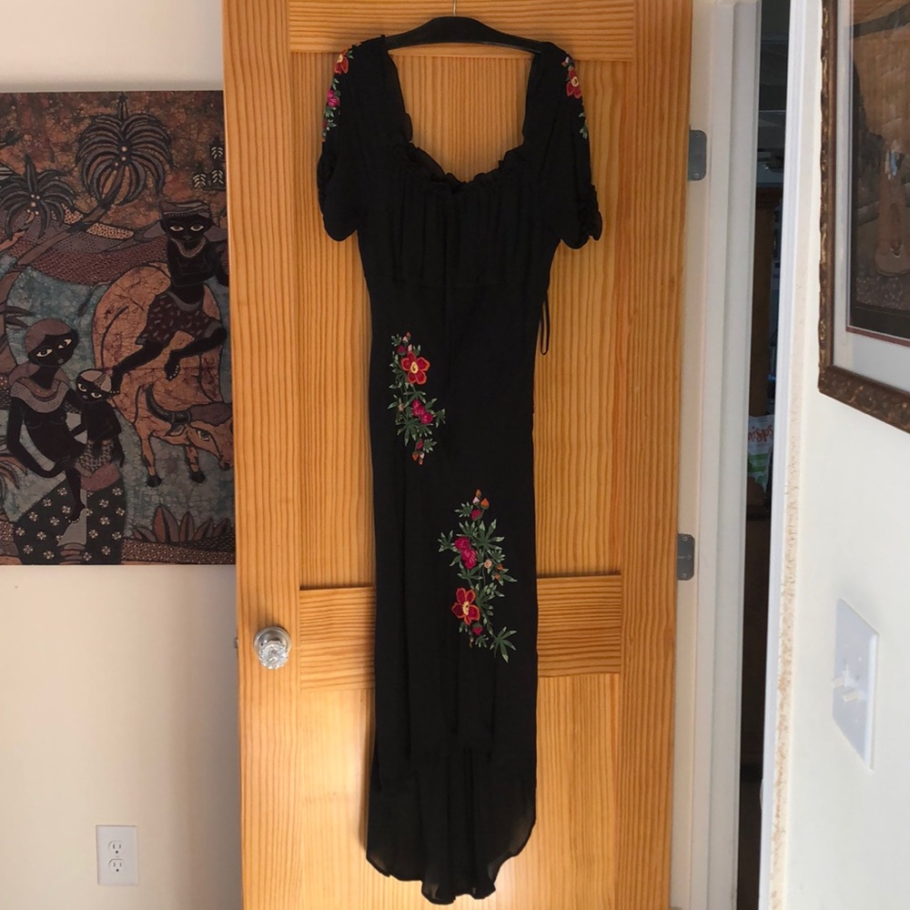 Embroidered silk Sue Wong dress